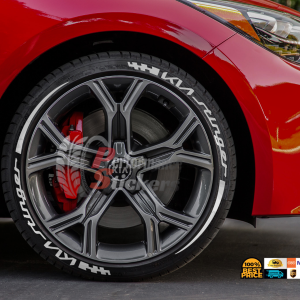 Kia Stinger + Flag +  Stripes Full White, Set for 4 Tires (1343)