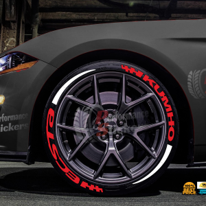 Kumho Ecsta Red + Stripes White, Set for 4 Tires (1409)