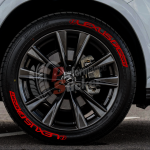 Lexus F Sport + Logo Full Red, Set for 4 Tires (1372)