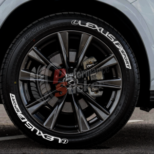 Lexus F Sport + Logo White, Set for 4 Tires (1370)
