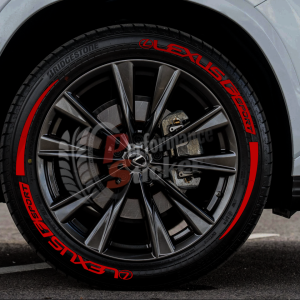 Lexus F Sport + Stripes + Logo Full Red, Set for 4 Tires (1373)