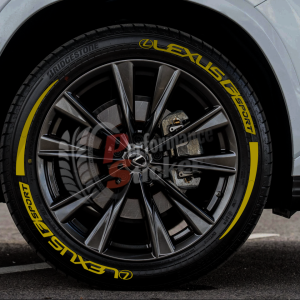 Lexus F Sport + Stripes + Logo Full Yellow, Set for 4 Tires (1375)