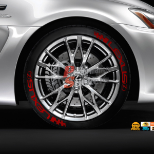 Lexus + FLag + Logo Full Red, Set for 4 Tires (1364)