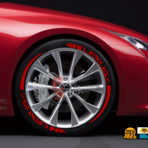 Lexus + Stripes + Logo Red, Set for 4 Tires (1365)