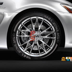 Lexus + Stripes + Logo Grey, Set for 4 Tires (1369)
