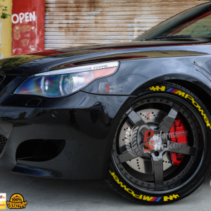 M Power + Flag Full Yellow, Set for 4 Tires (1294)