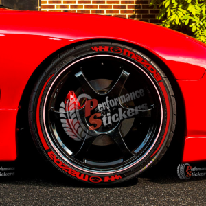 Mazda + Stripes + Logo Full Red, Set for 4 Tires (1379)