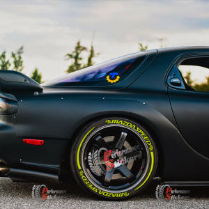 MAZDASPEED yellow + Stripes , a Set for 4 tires (619)