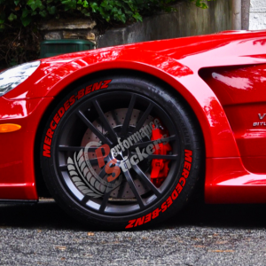 Mercedes Benz Red, Set for 4 Tires (1288)