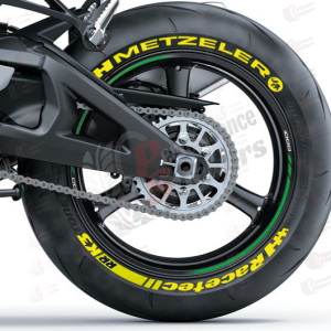 METZELER RACETEC RRK3 yellow , a Set For 2 Tires Both Sides Left And Right (713)