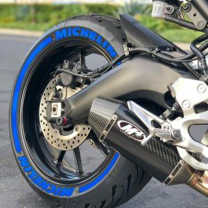 Michelin blue + STRIPES, Set For 2 Tires Both Sides Left And Right (284)