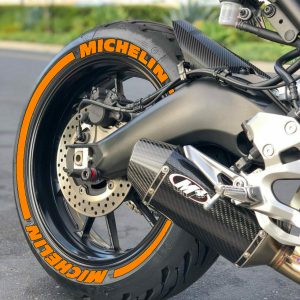 Michelin orange + Stripes , Set For 2 Tires Both Sides Left And Right (285)