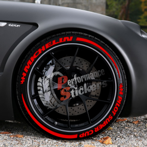 MICHELIN PILOT SUPER CUP red + STRIPES , a Set for 4 tires (652)