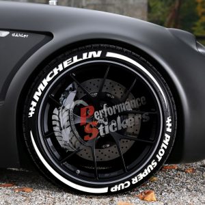 MICHELIN PILOT SUPER CUP white + STRIPES , a Set for 4 tires (650)