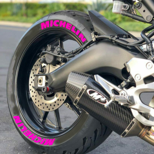 Michelin Pink, Set For 2 Tires Both Sides Left And Right (1570)