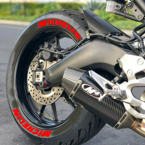 Michelin red , Set For 2 Tires Both Sides Left And Right (283)