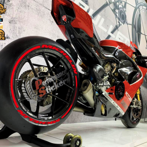 Michelin + Stripes Full Red, Set For 2 Tires Both Sides Left And Right (1573)
