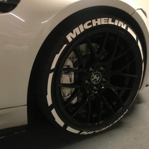MICHELIN + STRIPES full white , a Set for 4 tires (809)