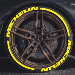 MICHELIN + STRIPES YELLOW , a Set for 4 tires (206)