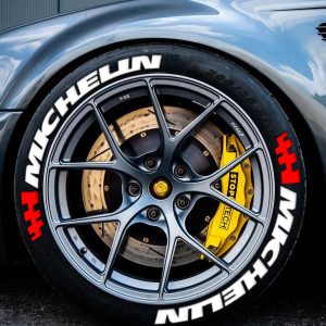 MICHELIN WHITE + FLAG RED, a Set for 4 tires (239)