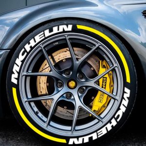 MICHELIN WHITE + STRIPES YELLOW , a Set 4 for tires (242)