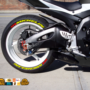Michelin Yellow + Flag Red, Set For 2 Tires Both Sides Left And Right (1583)