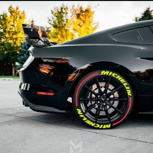 MICHELIN YELLOW + STRIPES RED , a Set for 4 tires (205)