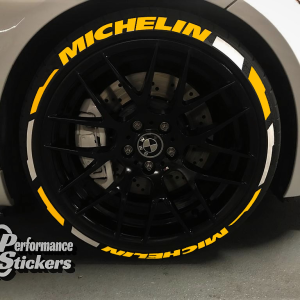 Michelin Yellow + Stripes Yellow White, Set for 4 Tires (1435)