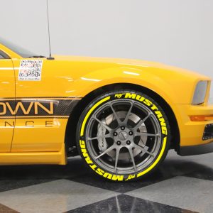 MUSTANG yellow + STRIPES ,a Set for 4 tires (301)