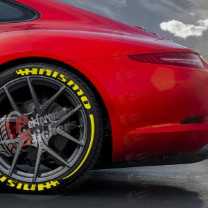 NISMO yellow + STRIPES , a Set for 4 tires (699)