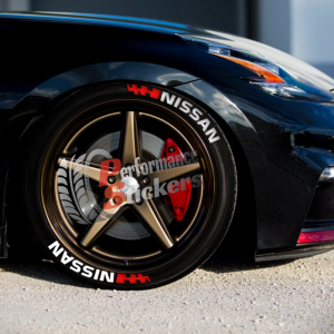 Nissan + Flag Red, Set for 4 Tires (1384)