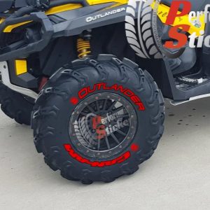 Outlander Can-Am + Logo Full Red ,Set for 4 Tires (888)
