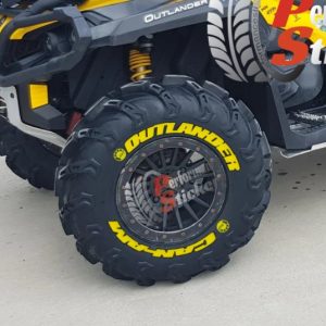 Outlander Can-Am + Logo Full Yellow ,Set for 4 Tires (891)