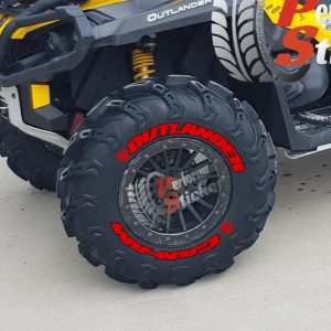 Outlander Can-Am + Logo Red ,Set for 4 Tires (889)