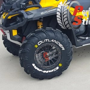 Outlander Can-Am White + Logo Yellow ,Set for 4 Tires (885)