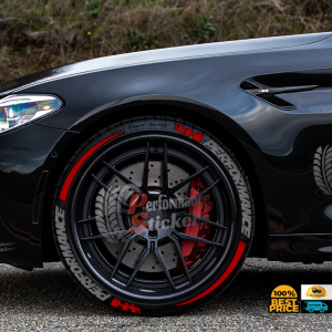 Performance Grey + Stripes + Flag Red, Set for 4 Tires (1684)
