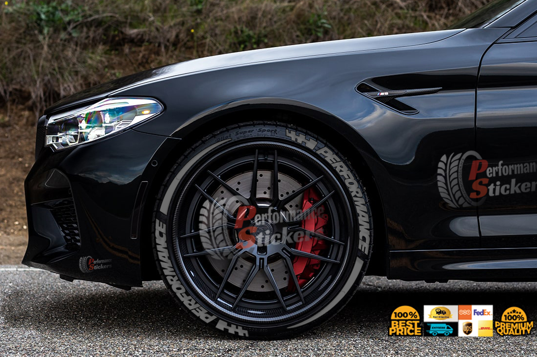 Performance + Stripes + Flag Full Grey, Set for 4 Tires (1682)