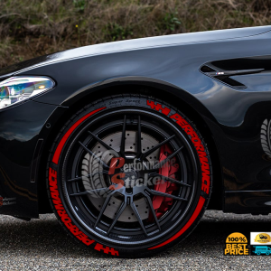 Performance + Stripes + Flag Full Red, Set for 4 Tires (1685)