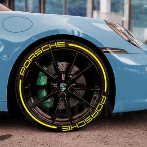 PORSCHE STRİPES YELLOW  ,a Set for 4 tires (422)