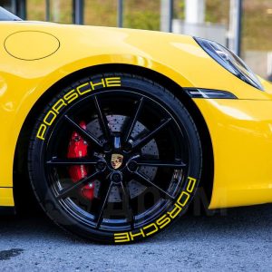 PORSCHE YELLOW , a Set for 4 tires (420)