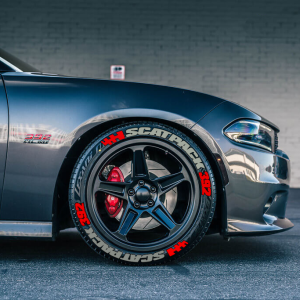 Scatpack 392 Grey + Flag Red, Set for 4 Tires (1203)