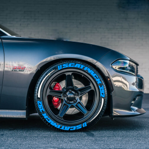 SCATPACK & 392 LOGO  BLUE + STRİPES GREY , a Set for 4 tires (337)