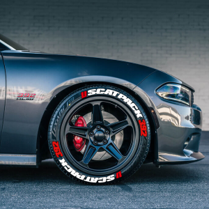 SCATPACK & 392 LOGO RED , a Set for 4 tires (341)