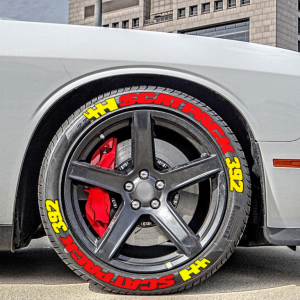 SCATPACK RED & 392 FLAG YELLOW , a Set for 4 tires (348)