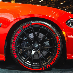 Scatpack RT 392 + Stripes Full Red, Set for 4 Tires (1173)