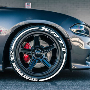 Scatpack SRT 392 + Stripes + Logo Full White, Set for 4 Tires (1213)