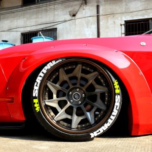 SCATPACK WHITE + FLAG YELLOW ,a Set for 4 tires (135)