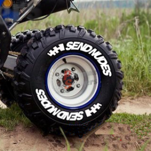 Send Nudes + Flag Full White, Set for 4 Tires (1065)