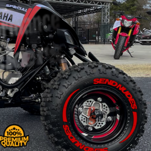 Send Nudes + Stripes Full Red, Set for 4 Tires (1067)