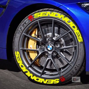 SEND NUDES yellow , a Set for 4 tires (508)